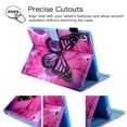 thumbnail image 4 of iPad 9.7 6th / 5th Generation Case, iPad Air 1 2 Case, Allytech Colorful Pattern Multi Angle Stand Auto Sleep Wake Folio Style Cards Pencil Holder Wallet Case Cover Full Protective, Rose Butterfly, 4 of 8