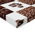 thumbnail image 2 of Ambesonne Coffee Fitted Sheet, Roasted Coffee Beans, Twin Size, Brown White, 2 of 3