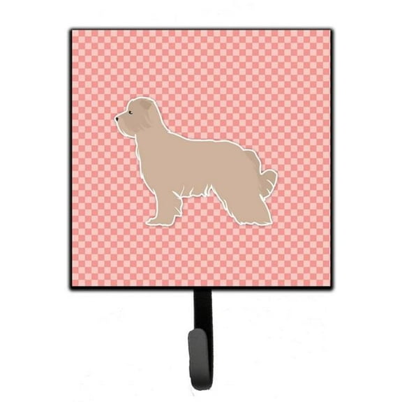 Carolines Treasures BB3618SH4 Pyrenean Shepherd Checkerboard Pink Leash or Key Holder