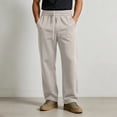 thumbnail image 2 of YABCSAZ Mens Sweatpants Cotton Casual Joggers Elastic Waist Drawstring Straight Leg Pants Trousers Lounge Pants with Pockets, 2 of 8