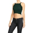 thumbnail image 3 of Women's Ribbed Knit Shirt Summer Basic Sleeveless Cami Crop Top, 3 of 6