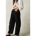 thumbnail image 3 of Women's Baggy Boyfriend Jeans Vintage Wide Leg Mid Rise Barrel Denim Ankle Pants, 3 of 10