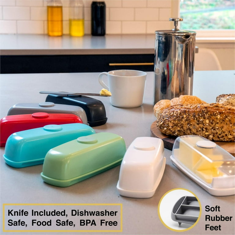Butter Hub Butter Dish with Lid and Knife Magnetic Butter Keeper