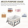 thumbnail image 6 of Yayeee Collapsible Cube Storage Bin with Lid Fabric Closet Decorative Basket with Handles, Cute Puffin, 6 of 7