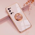 thumbnail image 1 of Funda de silicona chapada para Samsung Galaxy S22 S23 Ultra S20 FE S21 Plus Note 20 10 A52 S10 A53 A52S A72 5G con soporte de anillo, 1 of 4