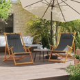 thumbnail image 1 of vidaXL Folding Beach Chairs 2 pcs Grey Fabric, 1 of 5