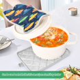 thumbnail image 3 of Yayeee Pot Holders Kitchen Heat Resistant with Pockets 7"x9.8" Cotton Oven Cooking Hot Pads, Rainbow Space Cat, 3 of 7