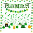 thumbnail image 1 of Trébol decorativo del día de San Patricio Trébol Trébol Flor de trébol Letras irlandesas Bandera Mabula, 1 of 2