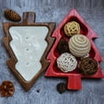 thumbnail image 3 of Christmas Tree Shaped Wooden Serving Tray Wood Fruit Platter Decorative Nuts Desserts Tray Snack Dish for Home Kitchen, 3 of 7