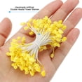 thumbnail image 4 of Uxcell 5mm Dobles Cabezas Estambre de Flor, Pistilo de Flor de Lavanda Artificial Mate para Decoración Navideña DIY, Amarillo 450 Pcs, 4 of 5