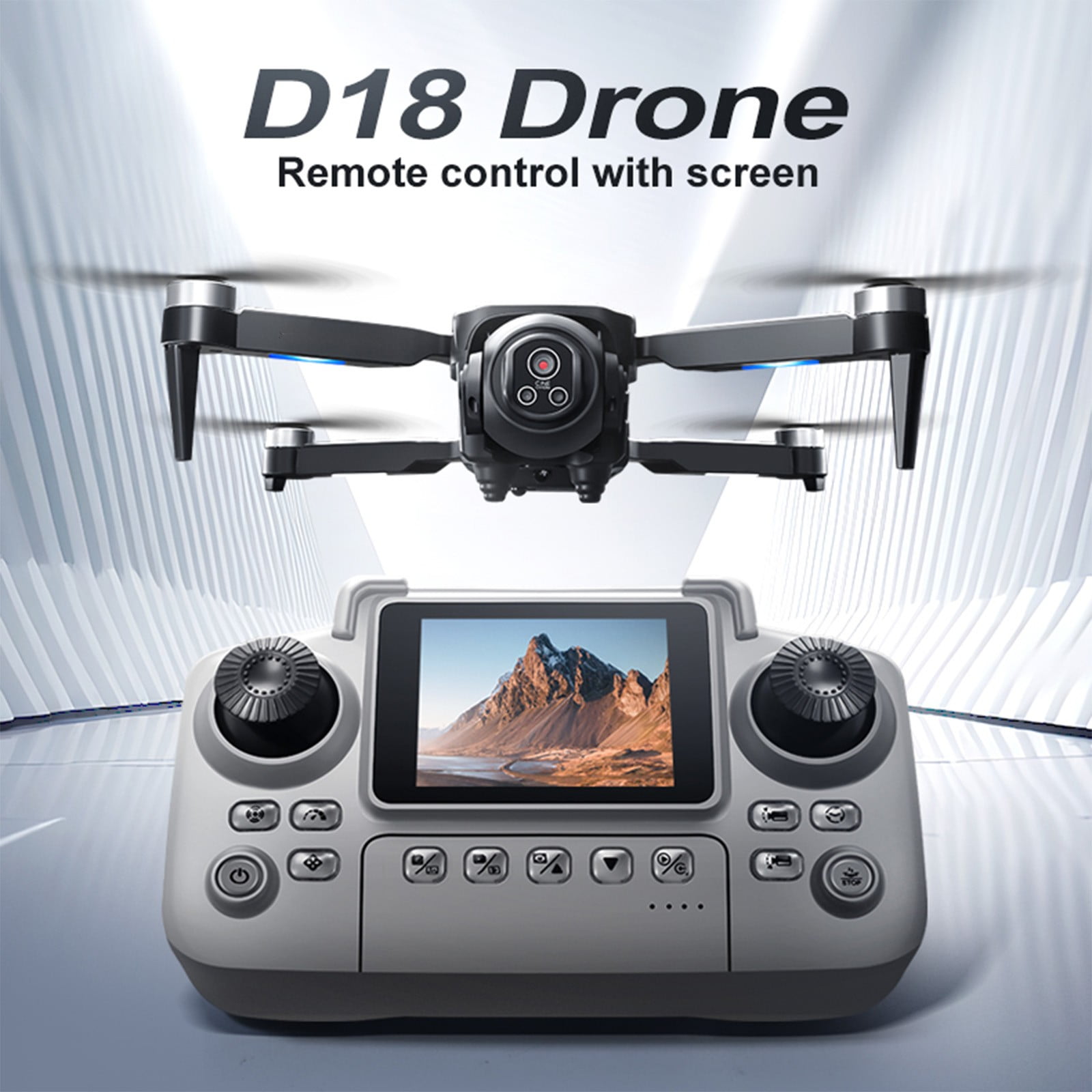 Drone with 150° ESC Dual Camera, 2.4G RC Quadcopte, One Click Takeoff And Landing, 360°stunt roll, Remote Control Toys Gifts for Boys