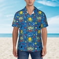 thumbnail image 4 of Balery Animals1 Print Men's Hawaiian Shirts Short Sleeve Beach Shirt Relaxed Fit Vacation Button Down Shirts-Medium, 4 of 9