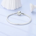 thumbnail image 6 of MULA European 925 Sterling Silver CZ Heart Clasp Snake Bracelet for Charms Women Jewelry, 6 of 6
