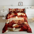 thumbnail image 2 of jejeloiu Romance Theme Valentine's Day Merry Christmas Twin Comforter Set,Reversible Microfiber Unisex Bedding,2pcs, 2 of 8