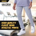 thumbnail image 3 of Ultra Performance 3 Pack Mens Open Bottom Sweatpants with Pockets, Casual Sweatpants for Men, 3 of 7