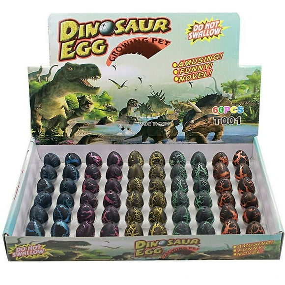 60pcs Dinosaur Egg Soaked Dinosaur Eggs Hatching Toys Absorb Water And Expand