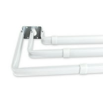Lockseam Triple Curtain Rod 84-120" - White