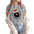 thumbnail image 4 of Camiseta informal con estampado de árbol de Navidad de manga corta y cuello redondo para mujer Pompotops hfajkhk124606, 4 of 6