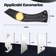 thumbnail image 2 of Cuchillo para techos Lizenoz de hoja fija negra con funda de almacenamiento, 2 of 6