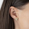 thumbnail image 5 of Pendientes colgantes de aro con diamantes de imitación: Pendientes colgantes decorativos con forma de corazón Pendientes perforados, 5 of 5