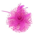 thumbnail image 3 of Mifelio Fascinators Hats for Women Tea Party Headband Wedding Flower Cocktail Mesh Feathers Hair Clip Womens Hats Hot Pink, 3 of 3