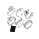 thumbnail image 1 of 6 Anillo Anti-ansiedad Cuenta Giratorias Anillo De Joyería Xtellar plateado, 1 of 4