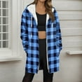thumbnail image 2 of FDGIU Women's Plaid Fleece Coat - Sherpa Lined Plus Size Warm Winter Zip Up Outerwear for Cold Weather, 2 of 5