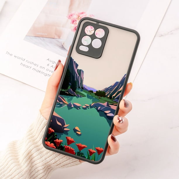 Funda de paisaje para OPPO Realme 9 Pro, cubierta transparente mate dura, 9i, 8i, 8, 7, 6, 6i, 5, 5s, 9 Pro Plus, 9, 5G, SE Fivean unisex