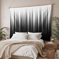 thumbnail image 3 of Black White Tapestry for Bedroom Wall Hanging Tapestry, Modern Geometric Abstract Gradient Striped Ceiling Backdrop Tapestries Poster Blanket Wall Decor for Teens Room Living Room Dorm 59" x 79", 3 of 8