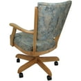 thumbnail image 2 of Classic Caster Solid Wood Dining Chair - Poet Sky Blue Fabric - Natural, 2 of 5