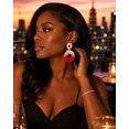 thumbnail image 5 of Heart Drop Earrings for Women – Elegant Faux Pearl Gold Tone Dangle Earrings, Lightweight Romantic Fashion Jewelry, 5 of 5