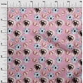thumbnail image 2 of oneOone Cotton Silk Light Pink Fabric Flower Watercolor Diy Clothing Quilting Fabric Print Fabric By Yard 42 Inch Wide, 2 of 4