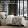 thumbnail image 5 of EVERGRACE Ultra Soft Luxury Fluffy Faux Rabbit Fur Throw Blanket, Thick Warm Bubble Throw for Bed, Cozy Plush Reversible Blankets for Couch, Chair, Sofa, Taupe, 50x60 Inches, 870 GSM, 5 of 8