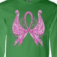thumbnail image 4 of Inktastic Breast Cancer Awareness with Butterfly Ribbon Words Long Sleeve T-Shirt, 4 of 5