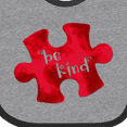 thumbnail image 4 of Inktastic Autism Awareness Be Kind Red Puzzle Piece Boys or Girls Baby Bib, 4 of 4