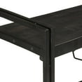 thumbnail image 2 of vidaXL 3-Tier Bookcase Black 140x30x80 cm Solid Mango Wood, 2 of 5