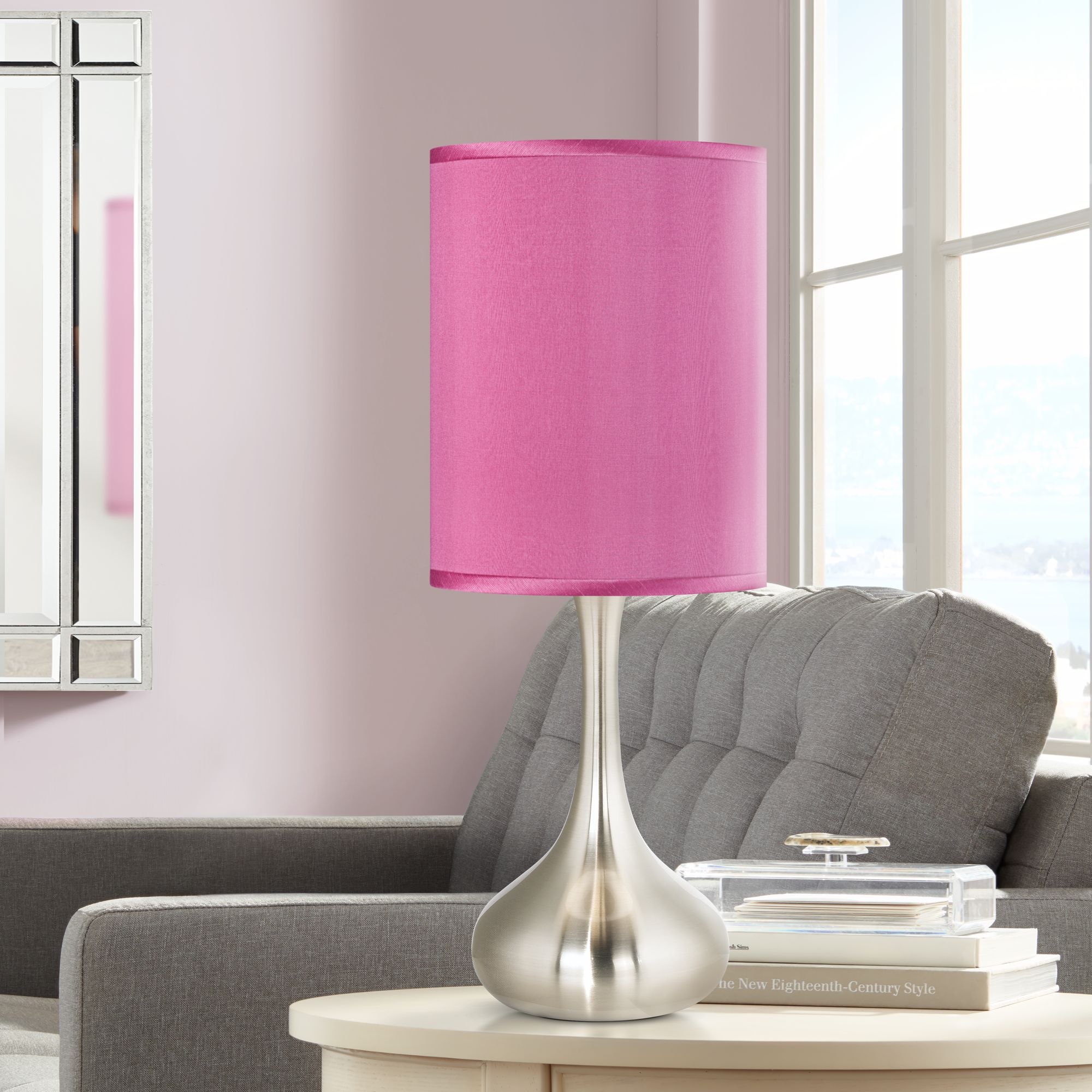 pink table lamps living room