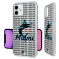 thumbnail image 3 of Miami Marlins Text Backdrop Clear iPhone Case, 3 of 7