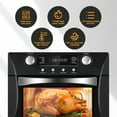 thumbnail image 3 of CUSIMAX 24QT Air Fryer Oven, Air Fry, Bake, Fast Heating & Crisping Tech,10-in-1 Multi Function&Custom Mode, Visible Window,Black, 3 of 7