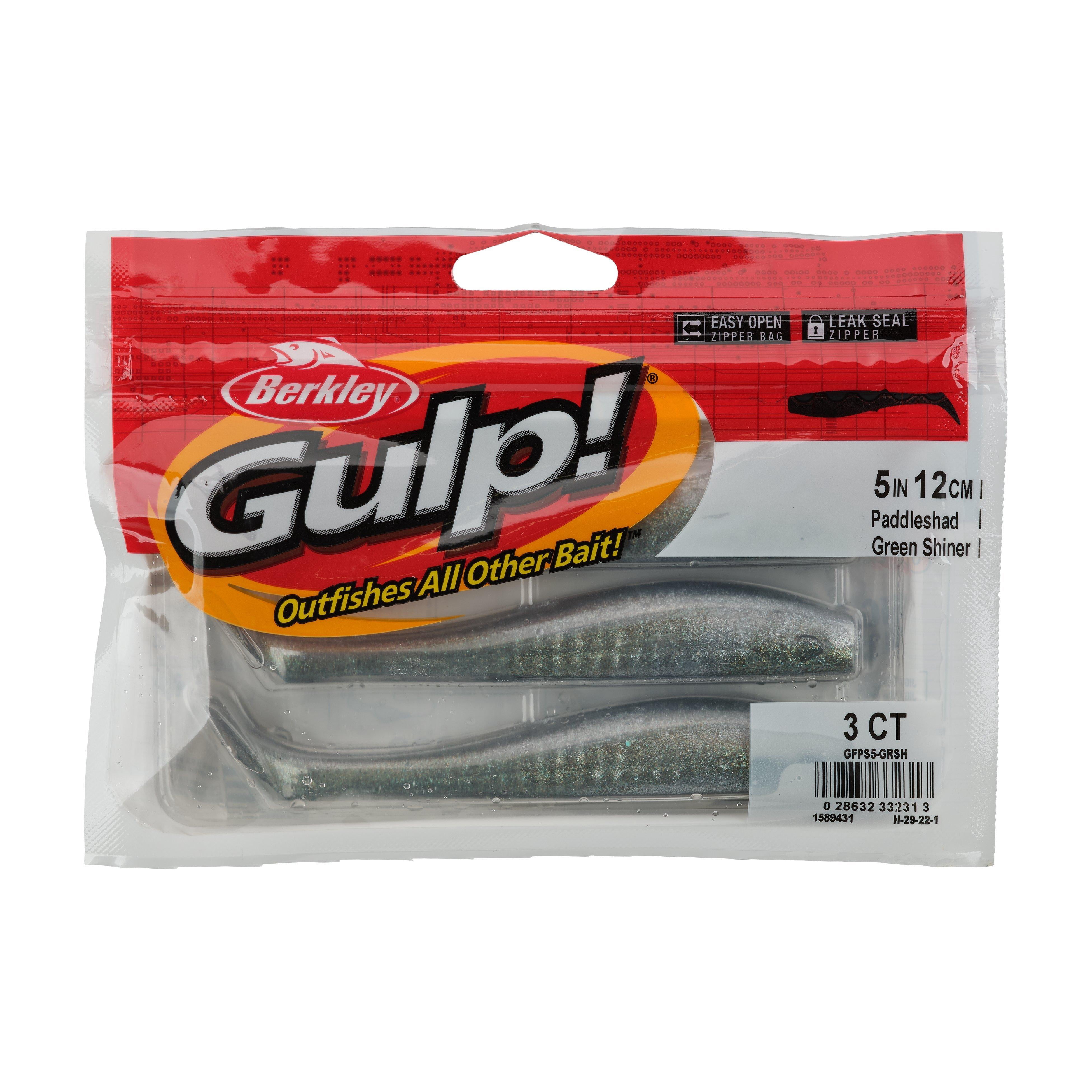 Berkley Gulp!® Paddleshad Fishing Bait, 13 cm, Green Shiner