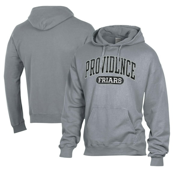 Men's Comfort Wash  Gray Providence Friars Lightweight Fleece Pullover Hoodie