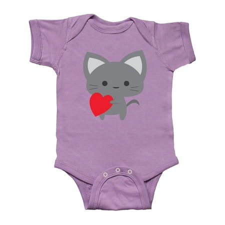 

Inktastic Heart Cat Gift Baby Boy or Baby Girl Bodysuit