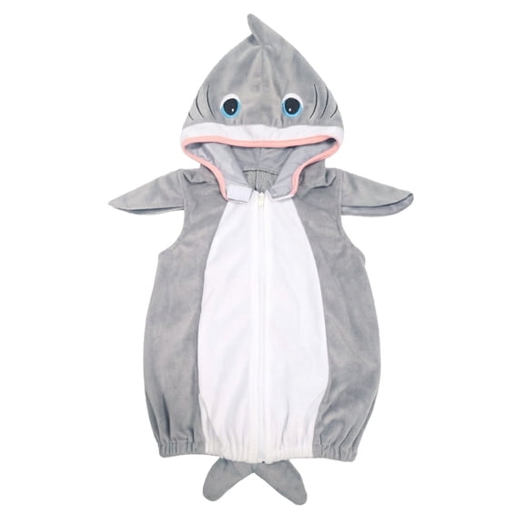 Toddler Shark Hooded Vest Full Front Zipper Sleeveless Top for Boys Ages 9 Months-6 Years