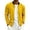 Yellow, variant on Casual Long Sleeve Jacket for Men Solid Color Zipper Round Neck Outwear Lightweight Stretch Cuff Fashion Coat with Pockets