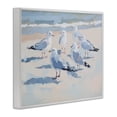 thumbnail image 3 of Stupell Industries Summer Seagulls Crowding Shore White Framed Giclee Art, design by Sisi and Seb, 24 x 30, 3 of 8