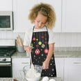 thumbnail image 4 of Black Christmas Ornament Pattern Kids Aprons for Girls and Boys,Adjustable Neck Strap Toddler Aprons for Kids Cooking Baking, 4 of 7