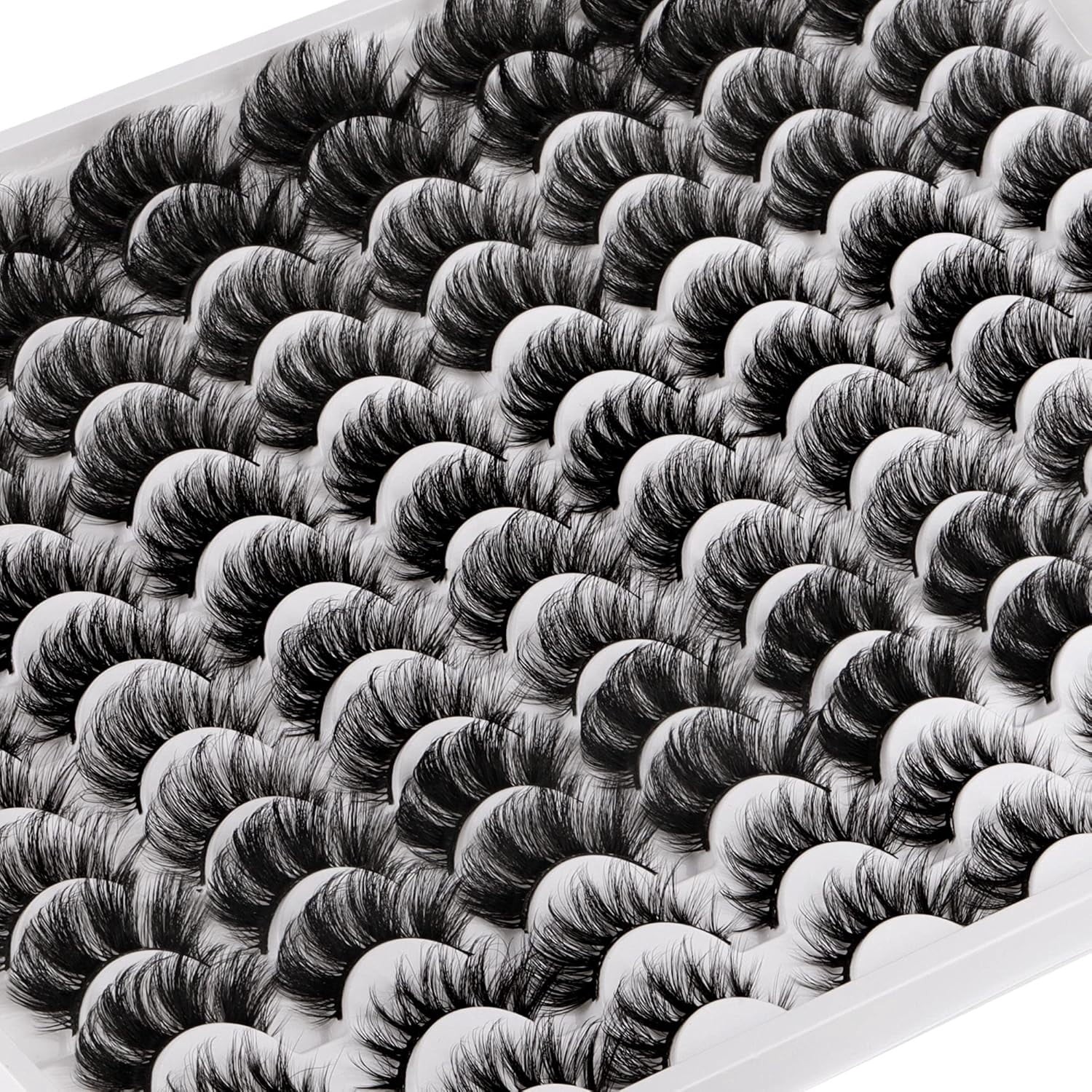 False Eyelashes 48 Pairs 6 Styles Mixed Fake Eye Lashes Bulk Wholesale Dramatic Thick 5D Wispy Strip Faux Mink Eyelashes Multipack
