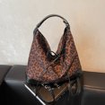 thumbnail image 3 of Bolso bandolera sencillo con doble hombro y estampado de leopardo, estilo universitario, de gran capacidad, con lazo para mujer, novedad de invierno de 2025, 3 of 5