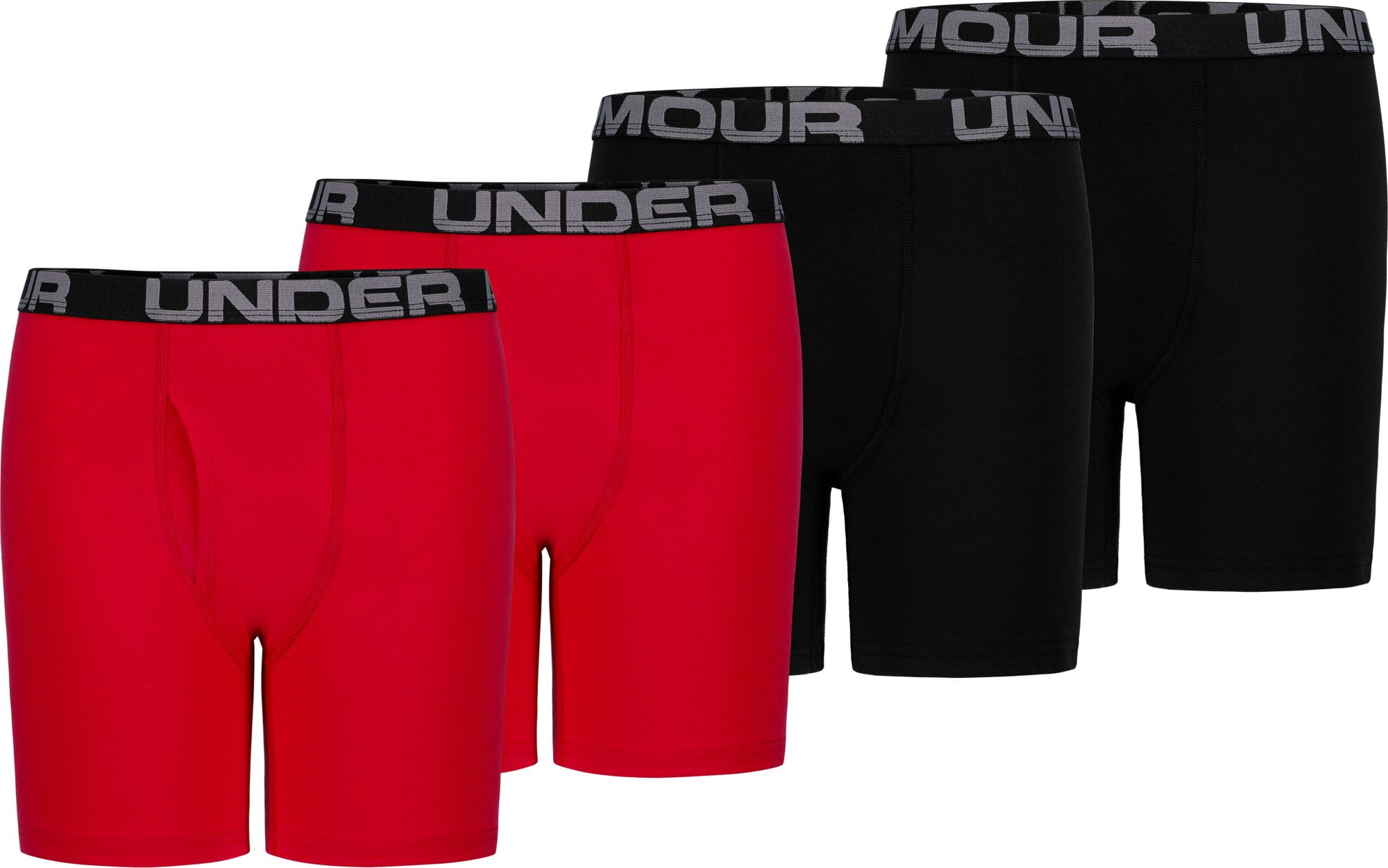 Under Armour Boys' Core Cotton Boxer Briefs ? 4 Pack