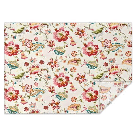 Pioneer Flower Floral Print Pattern Rectangle Tablecloth 60"x84",Waterproof Polyester Rectangle Table Cloth, Wipeable Spillproof Polyester Tablecloth for Dining, Camping, Indoor and Outdoor